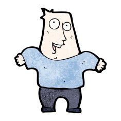 cartoon man with no worries N19