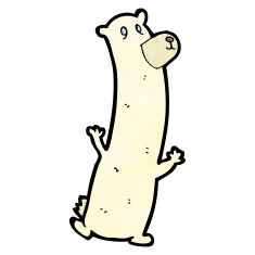 funny cartoon polar bear N29