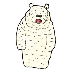 funny cartoon polar bear N31