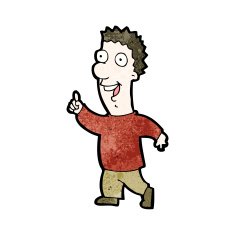cartoon man with great idea N62