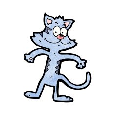 funny cartoon cat N254