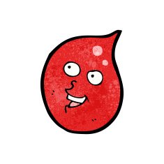 happy cartoon blood drop N8