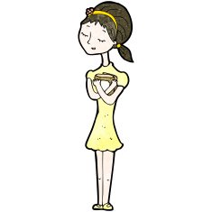Cartoon Girl With Books N5