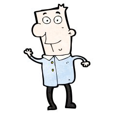 happy cartoon man N19