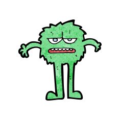 cartoon angry little monster N2