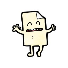 cartoon paper letter character N5