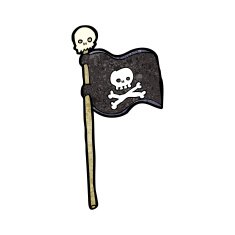 cartoon pirate flag N11