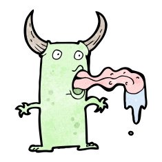 cartoon gross little monster N20