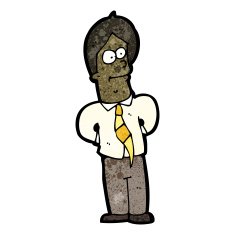 cartoon office man N38