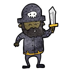 Cartoon Pirate Captain N57