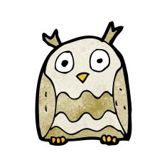 Cartoon Owl N216