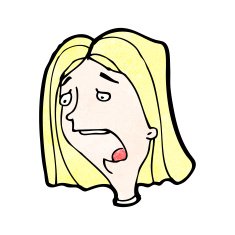 cartoon gasping woman N4