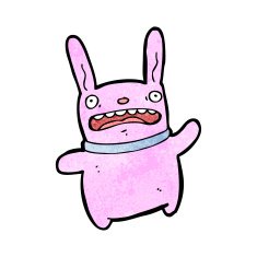 cartoon pink bunny rabbit N17