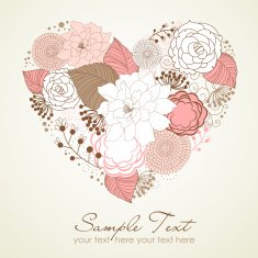 Floral heart shape