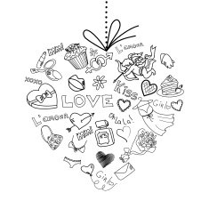 Valentine heart greeting card