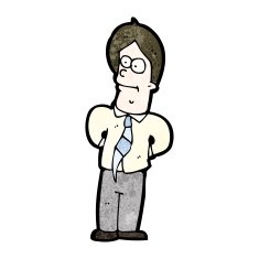 cartoon office man N39