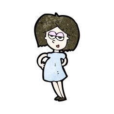 cartoon pregnant woman N38