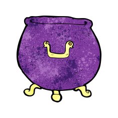 cartoon spooky cauldron N7