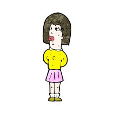 cartoon manly woman N7