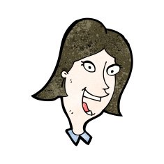 cartoon happy woman N390