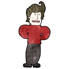cartoon confident man N25