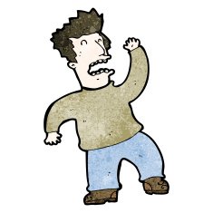 cartoon crazy dancing man N6