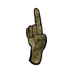 pointing hand cartoon symbol N15