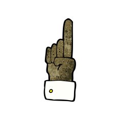 pointing hand cartoon symbol N17