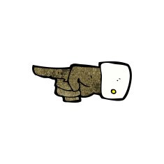 pointing hand cartoon symbol N18
