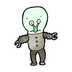 cartoon weird alien N25