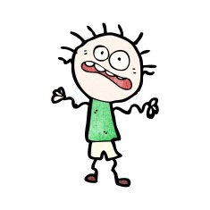 cartoon nervous doodle man N6