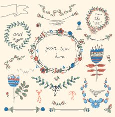 floral decorative elements N3