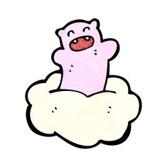 cartoon bear on cloud N9
