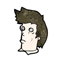 cartoon staring man N48