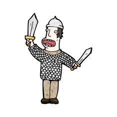 cartoon medieval soldier N18
