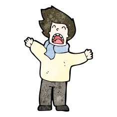 cartoon man calling out N7