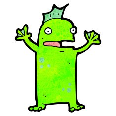 Cartoon Swamp Monster N18