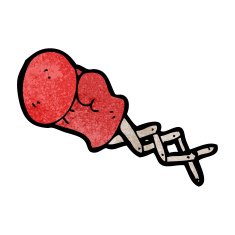 cartoon boxing glove N15
