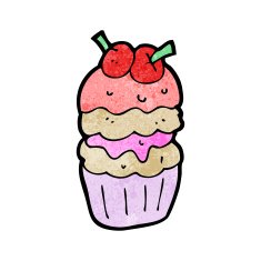 cartoon giant cupcake N2