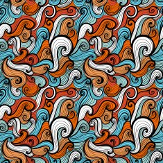 colorful seamless abstract hand-drawn pattern N4