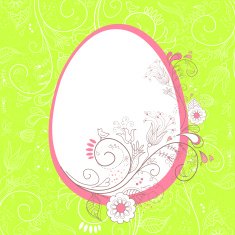 Easter egg with floral elements N7