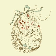 Easter egg with floral elements N8