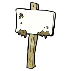 cartoon muddy signpost sign post N2