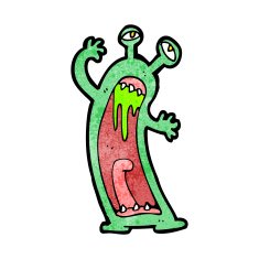 Cartoon monster N196