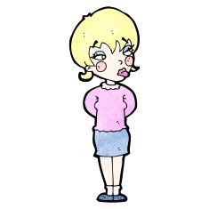 cartoon blond woman N19