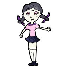 Cartoon Vampire Girl N361