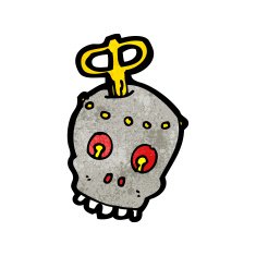 cartoon robot head N116