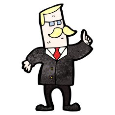 cartoon businessman with idea N9