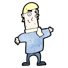 cartoon man with open arms N17
