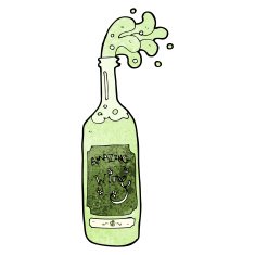 cartoon wine bottle N41